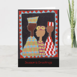 Hombres lejos de la tarjeta de felicitación