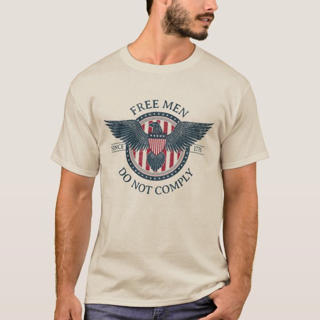Hombres libres no cumplen camisetas (Anverso)