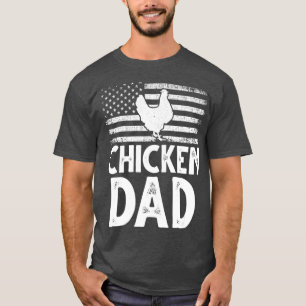 Hombres masacran pollos con camiseta para papá Ame