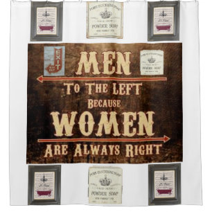 hombres mujeres salir de la cortina de ducha blanc