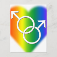 Hombres Orgullo Gay Postales Tarjetas de Amor Arco