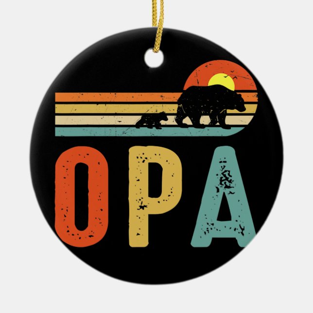 Hombres Oso Óptico Hombres Decoración De Oso Retro (Frente)