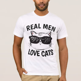 HOMBRES REALES AMAN CÓMO Camisetas Cat