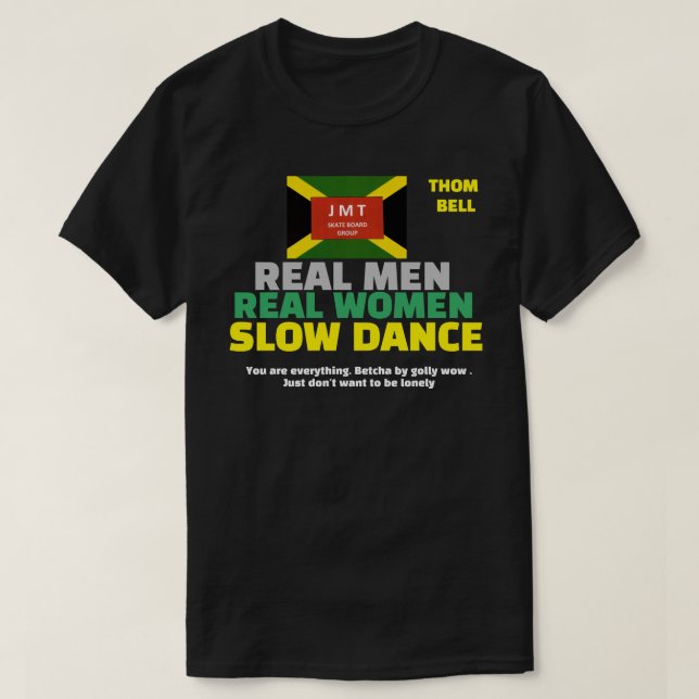 HOMBRES REALES BAILE Camiseta Oscura básica (Diseño del anverso)