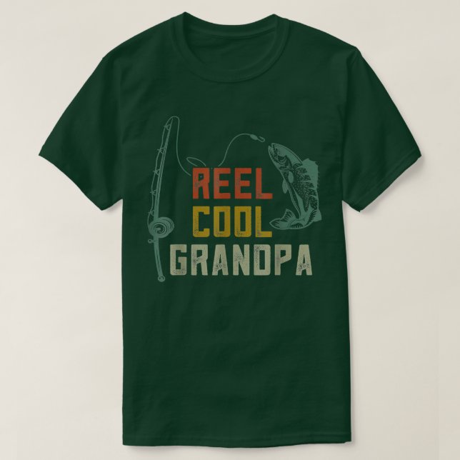 Hombres Reel Guay Abuelo Pescador Camisetas Fun Pa (Diseño del anverso)