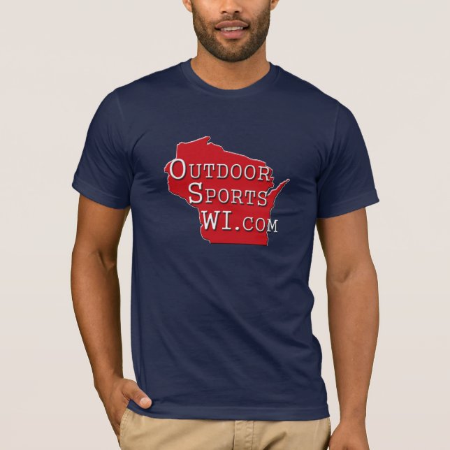 Hombres rojos de la camiseta del logotipo de (Anverso)
