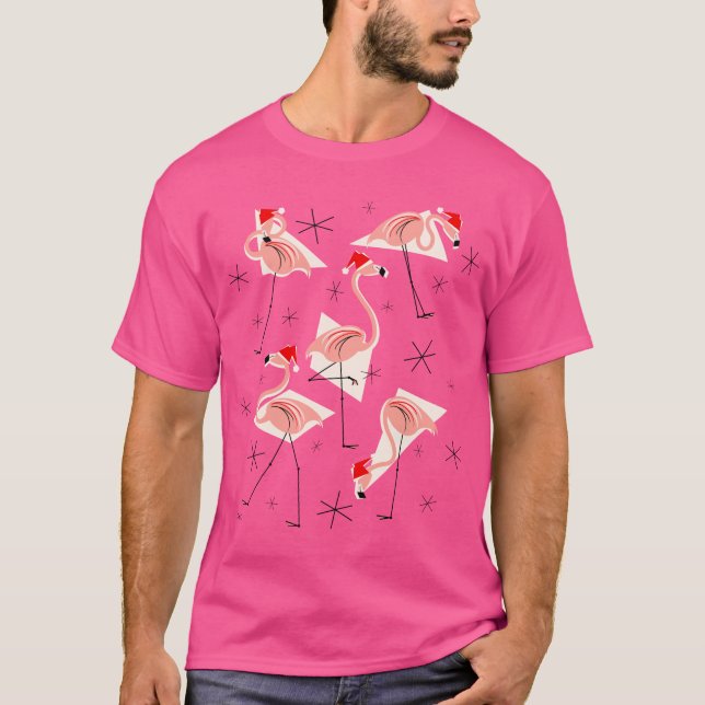 Hombres rosados de la camiseta de Santas del (Anverso)