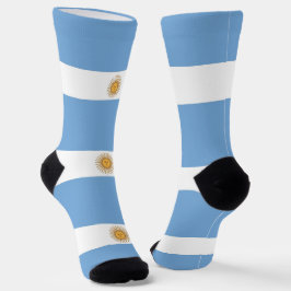 Hombres se calcetines con bandera de Argentina.