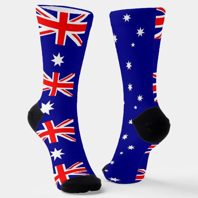 Hombres se calcetines con bandera de Australia. (Angular)
