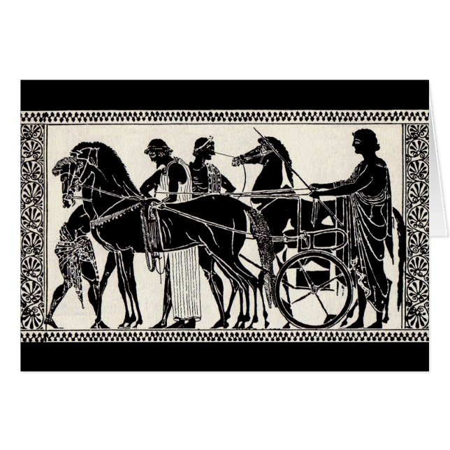hombres y caballos romanos antiguos (Anverso (Horizontal))