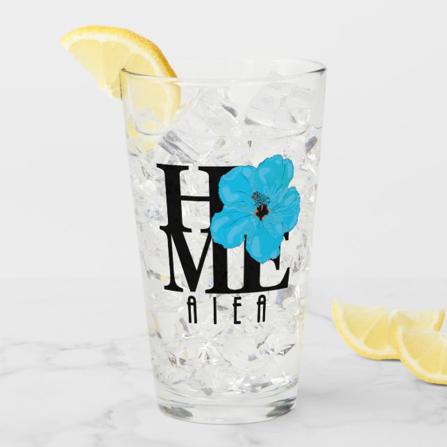 HOME Aiea Hawaii Blue Hibiscus (Anverso (hielo))
