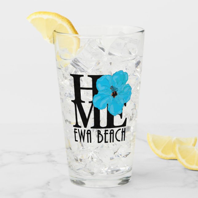 HOME Ewa Beach Blue Hibiscus (Anverso (hielo))