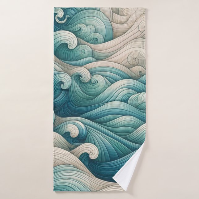 Home Studio Ocean Wave Swirl (Toalla de baño)