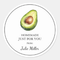 Homemade solo para ti etiqueta de aguacate