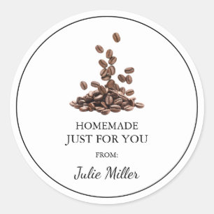 Homemade solo para ti etiqueta de café