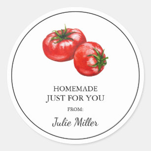 Homemade solo para ti etiqueta de tomate
