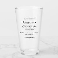 Homemade strawberry jam made with love add text we