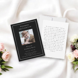 Homenaje a la tarjeta de oración de fotos moderna 