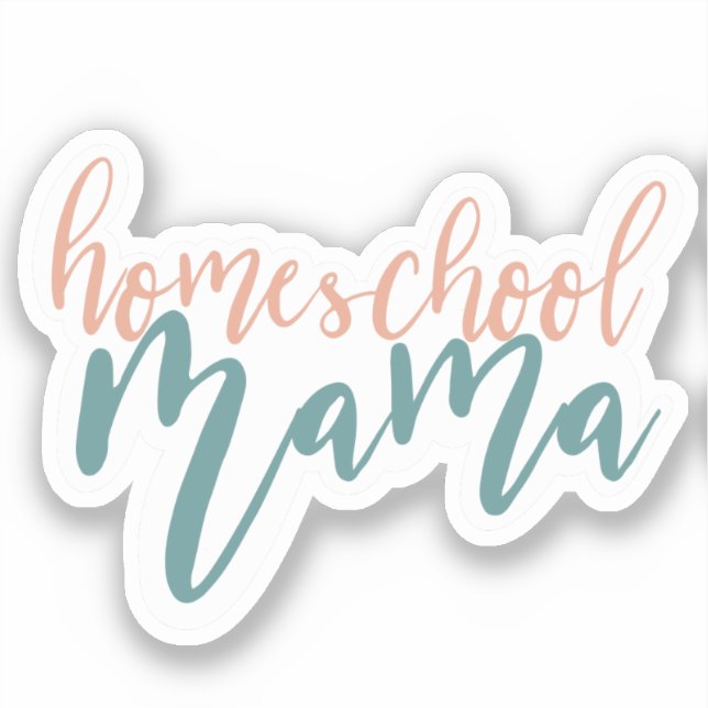 Homeschool Mama Pegatina (Anverso)
