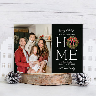 Homey Greeting Holiday Card Moving Invitación