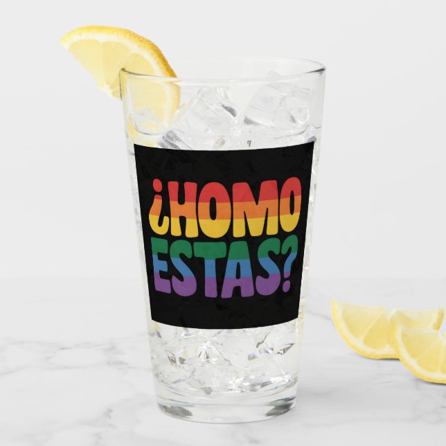 Homo estás graciosa gay español mexicano aliado LG (Anverso (hielo))