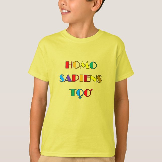 HOMO SAPIENS Niños Camiseta (Anverso)