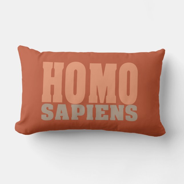 HOMO SAPIENS personalizado lanzar almohada (Anverso)