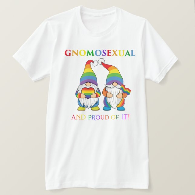 Homosexual y orgulloso de la camiseta de la pareja (Anverso del diseño)