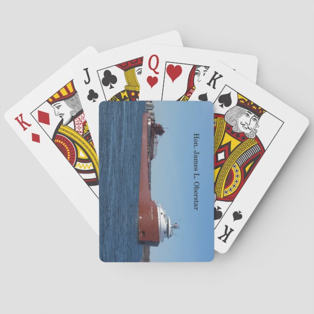 Hon James L. Oberstar jugando cartas (Reverso)