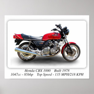 Honda CBX 1000 - Poster de impresión a tamaño A3