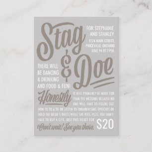 Honestamente Stag & Doe Ticket