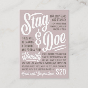 Honestamente Stag & Doe Ticket