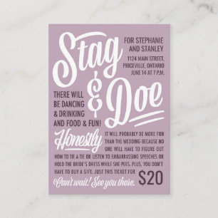 Honestamente Stag & Doe Ticket