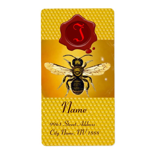 HONEY BEE ,BEEKEEPER,MONOGRAMA DE SELLO DE CERRADU (Frente)