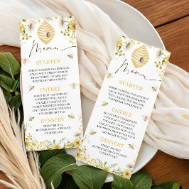 Honey Bee Botanical Floral Shower Menu