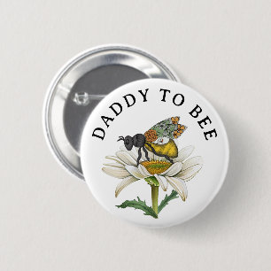 Honey Bee Daddy to Bee botón de Baby Shower   Bomb