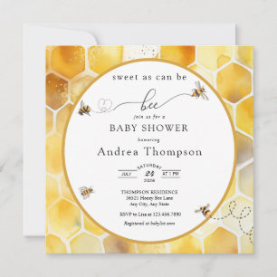 Honey Bee   Invitación a Baby Shower de Bee
