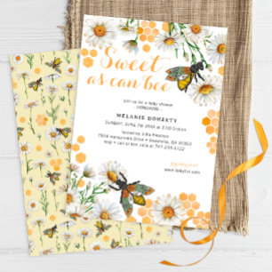 Honey Bee Sweet As Can Bee Invitación Baby Shower