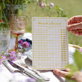 Honey Bridal Shower Dijo Que Dijo Que Tarjeta De J