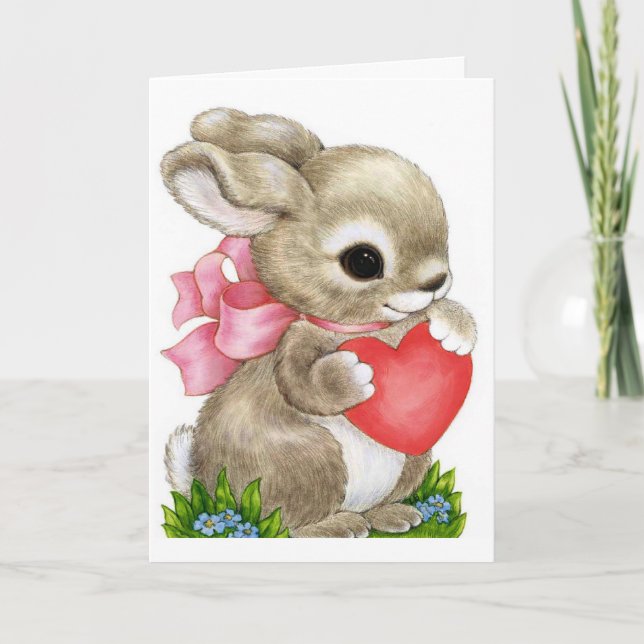 Honey Bunny Valentine - Tarjeta de saludo (Anverso)
