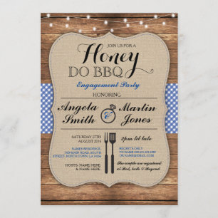 Honey Do BBQ Engagement Party Shower I Invitación