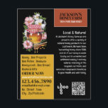 Honey Jar - Abejas, publicidad de la granja de mie<br><div class="desc">Honey Jar - Beeyard,  Honey Farm Advertising Flyers By The Business Card Store.</div>