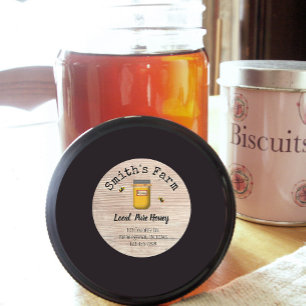 Honey Mason Jar Business Product Round Pegatina