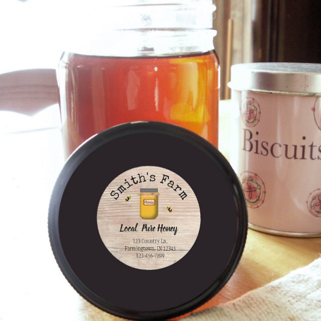 Honey Mason Jar Business Product Round Pegatina (Subido por el creador)