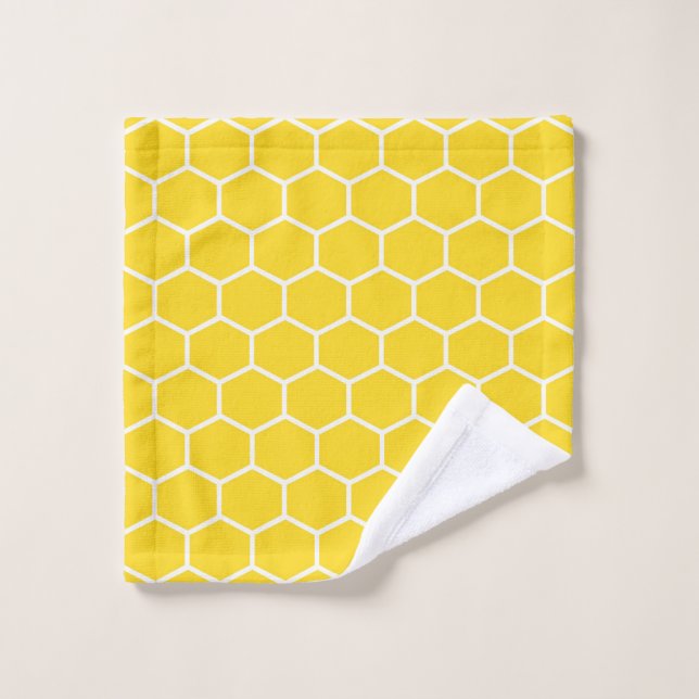 Honeycomb Geometric White Lines Bumblebee (Toallita)