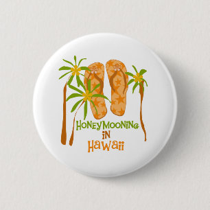 Honeymooning en el botón de Hawaii
