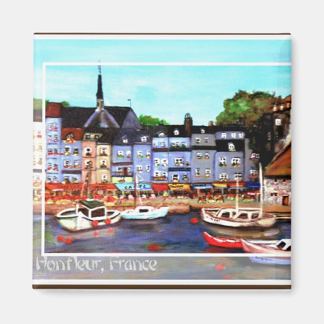 Honfleur, imán de pintura de Francia (Frente)