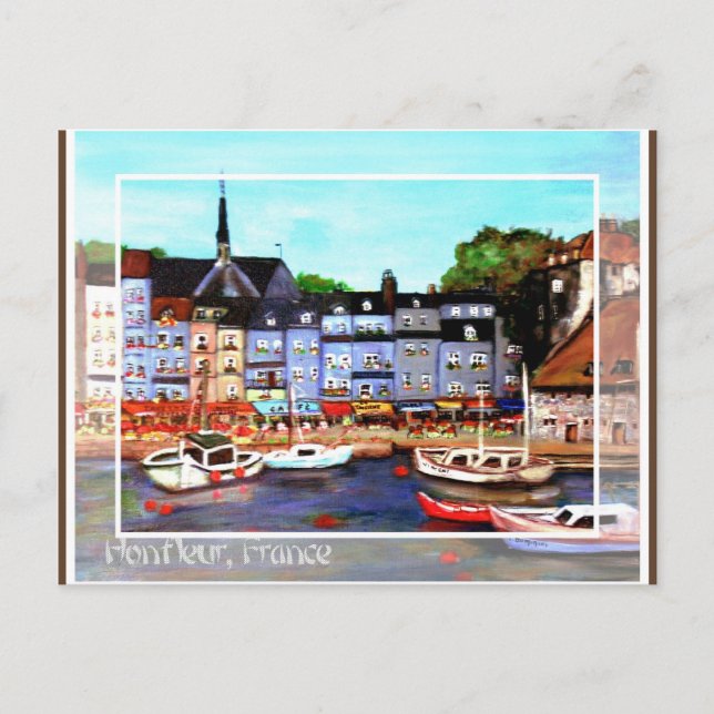 Honfleur, tarjeta postal de pintura francesa (Anverso)