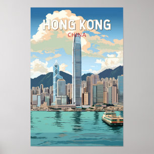 Hong Kong China Viaje Arte Vintage