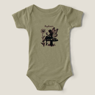 Hongo y Flor de Hada Linda Negro y Rosa